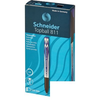Ручка-роллер Schneider Topball 811 (0.5мм, синий цвет чернил) 10шт. (811/3)
