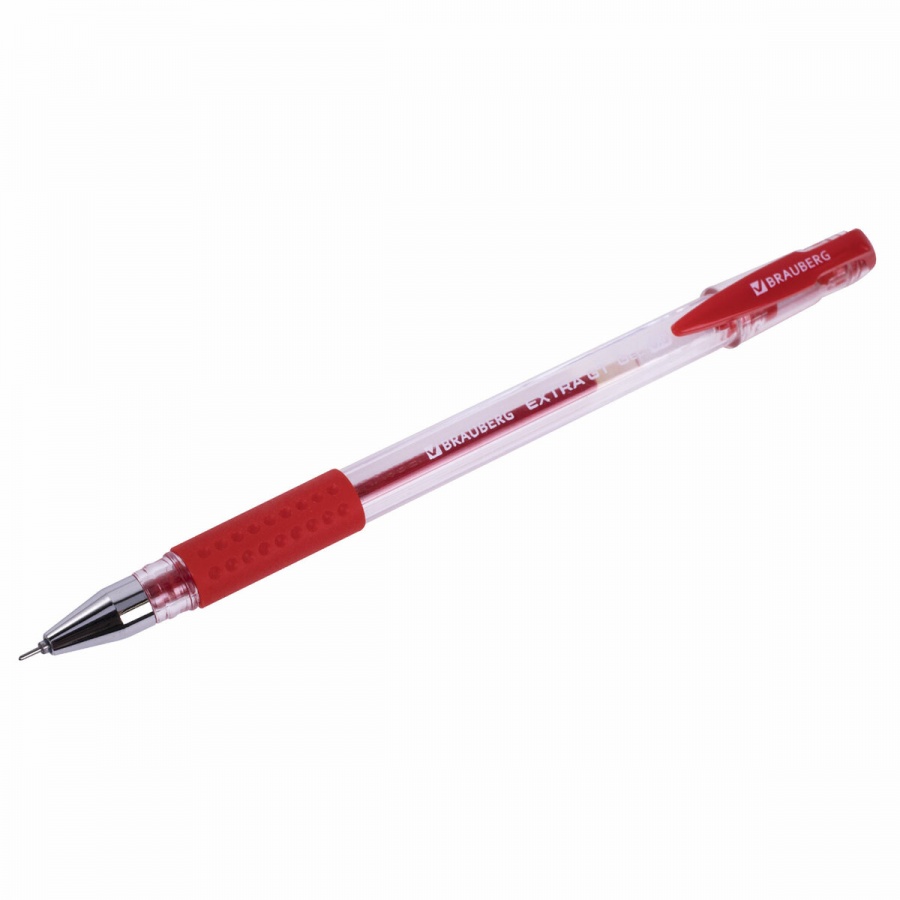 Ручка гелевая Brauberg Extra GT Needle (0.35мм, красный, игольчатый узел) (143921)
