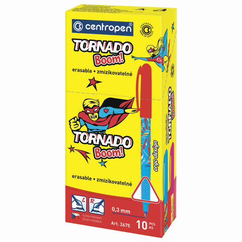 Ручка-роллер Centropen Tornado Boom (0.7мм, синий цвет чернил, корпус с печатью) (3 2675 1005)