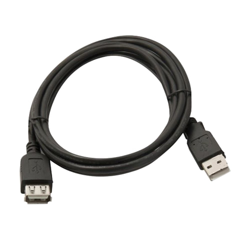 Кабель-удлинитель USB2.0 Defender USB02-06, USB-A (m) - USB-A (f), 1.8м, черный (87456), 25шт.