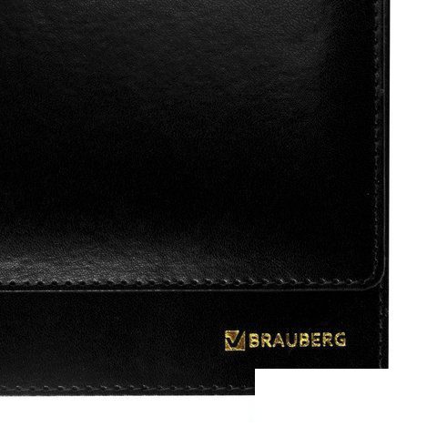 Планинг датированный на 2020 год Brauberg Select (305x140мм, 60л, кожзам &quot;под кожу классик&quot;, черный) (129766)