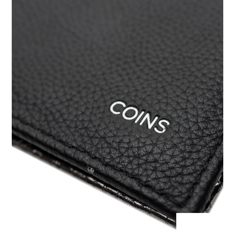 Обложка для автодокументов Coins, натуральная кожа, черная (BV01-Ag0115)