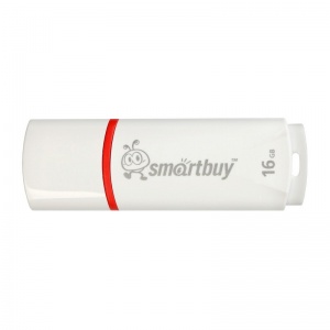 Флэш-диск USB 16Gb SmartBuy Crown, белый