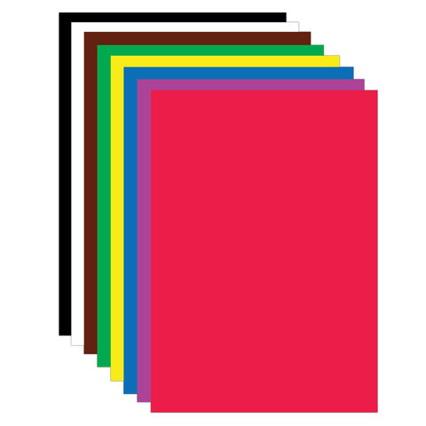 Картон цветной мелованный Юнландия &quot;Заяц&quot; (8 листов, 8 цветов, А5, 145х200мм) в папке (111316), 120 уп.