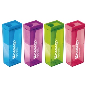 Точилка ручная пластиковая Berlingo NeonBox (1 отверстие, с контейнером) (BBp_15008)