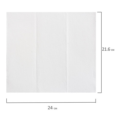 Полотенца бумажные для держателя 2-слойные Лайма H2 Advanced, листовые Z-сложения, 21 пачка по 200 листов
