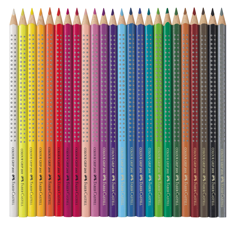 Карандаши цветные 24 цвета Faber-Castell Grip (3гр) метал. упаковка (112423)