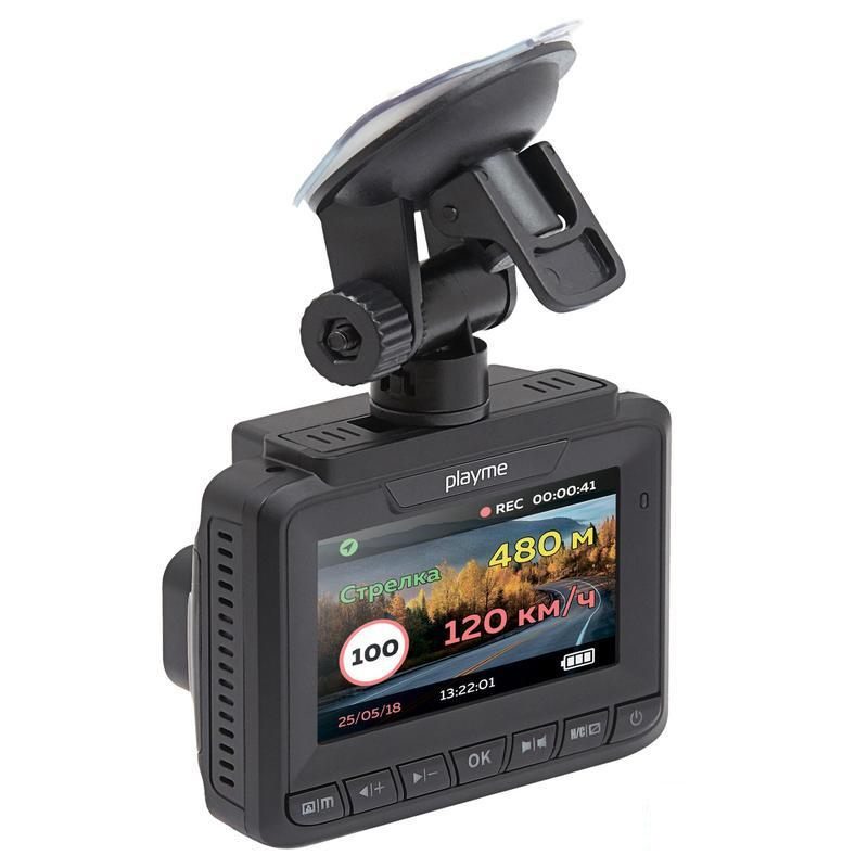 Автомобильный видеорегистратор c радар-детектором PlayMe ARTON, черный