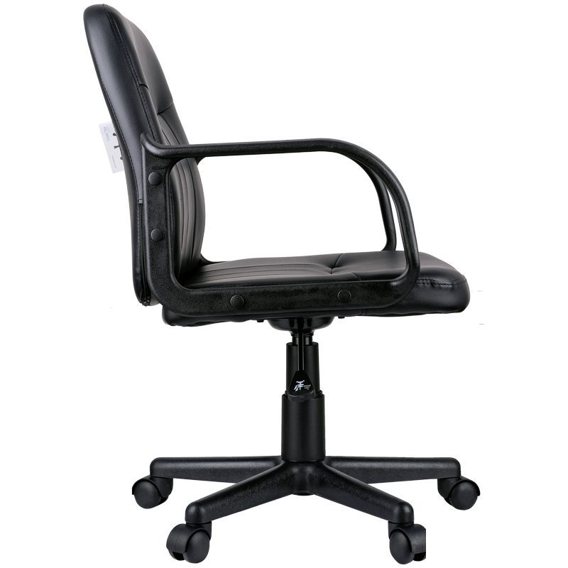Кресло офисное Helmi HL-M01 &quot;Brief&quot;, экокожа черная, пластик черный (274831)