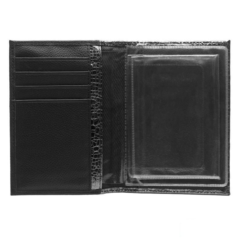 Обложка для автодокументов Coins, натуральная кожа, черная (BV01-Ag0115)