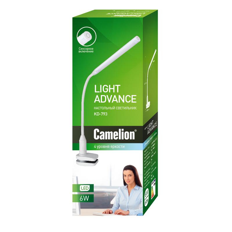 Светильник Camelion KD-793 (светодиодная лампа, 6Вт) белый