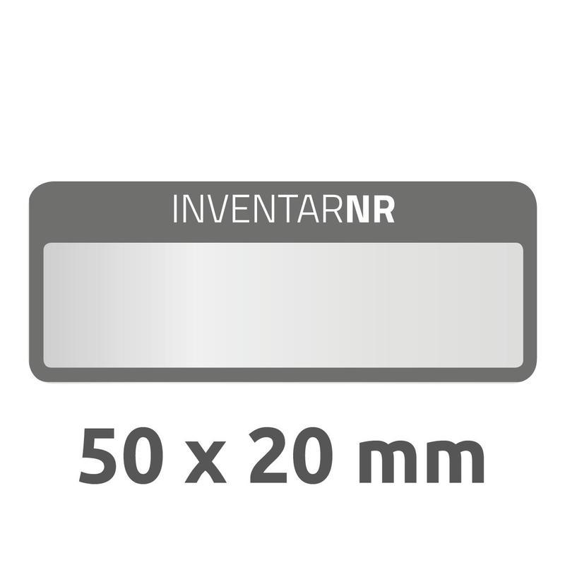 Этикетки самоклеящиеся Avery Zweckform для инвентаризации (50x20мм, 5шт. на листе А4, 10 листов) алюминиевые с черной рамкой