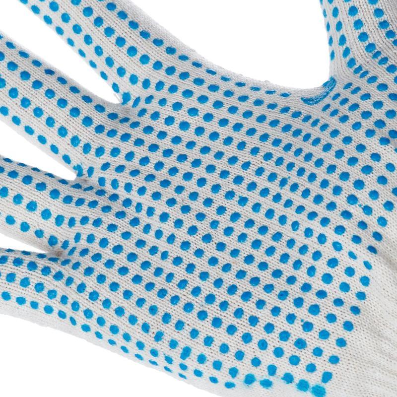 Перчатки защитные текстильные с пвх-покрытием &quot;точка&quot;, размер 9 (L), 10 пар