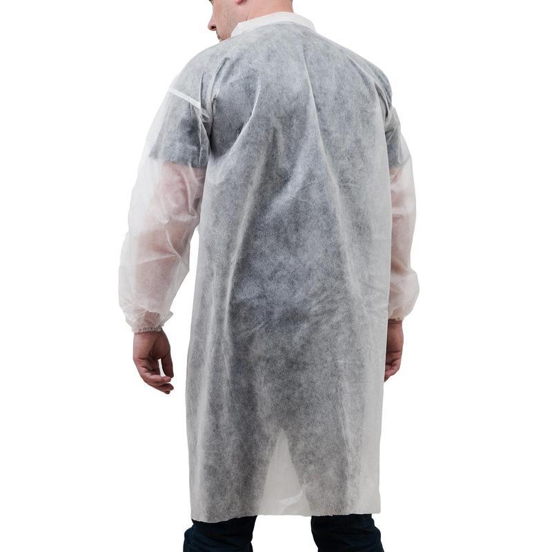 Мед.одежда Халат одноразовый процедурный на липучке, белый, размер XXL, 10шт.