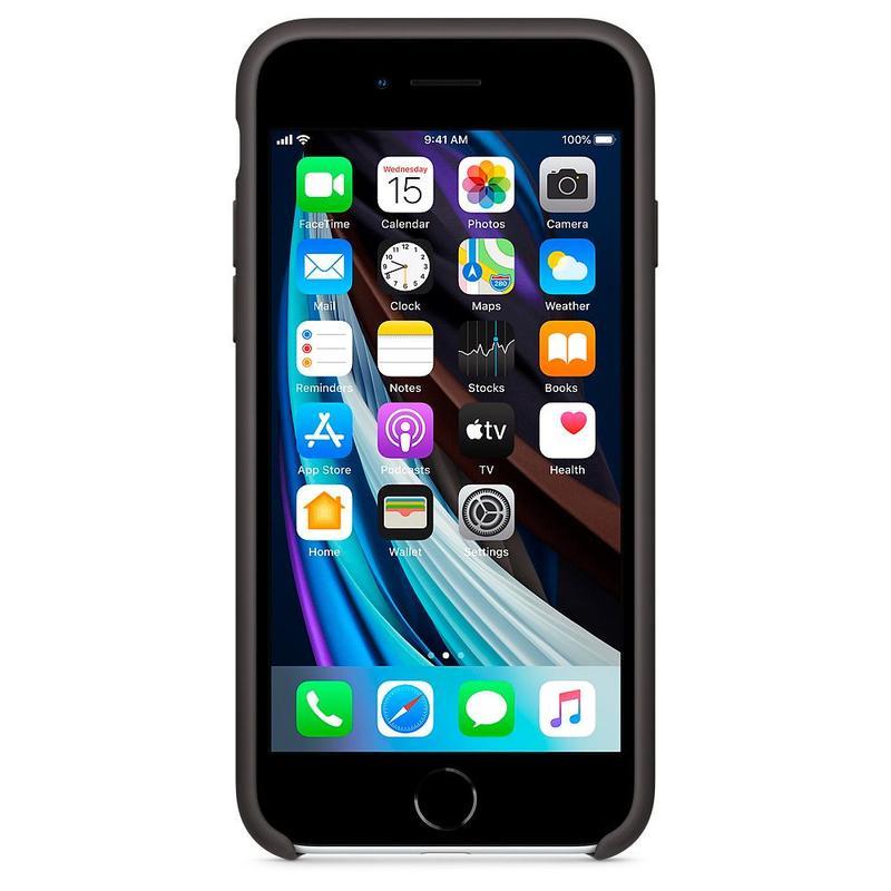 Чехол-накладка (клип-кейс) Apple Silicone Case для iPhone SE, черный (MXYH2ZM/A)