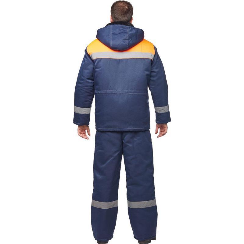 Спец.одежда Куртка зимняя мужская з32-КУ(1) с СОП, синий/оранжевый (размер 60-62, рост 158-164)