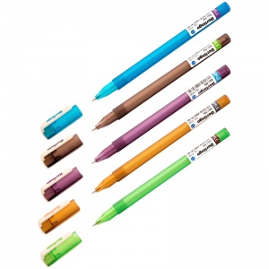 Ручка шариковая Berlingo Riffle (0.5мм, синий цвет чернил, разные цвета корпуса) 1шт. (CBp_07280)