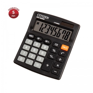 Калькулятор настольный Citizen SDC-805NR (8-разрядный) черный (SDC-805NR)