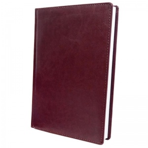 Ежедневник недатированный А5 Attache Agenda (176 листов) обложка кожзам, бордовый