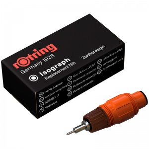 Пишущий элемент для изографа Rotring, 1мм, пластик, бордовый (S0218740)