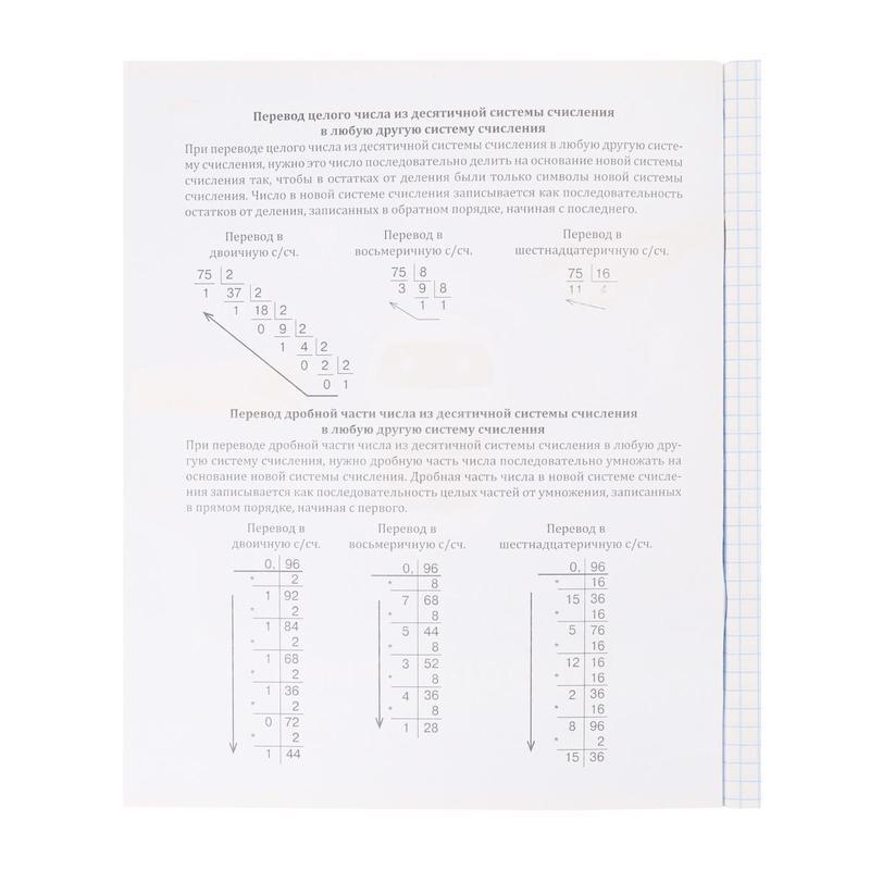 Тетрадь предметная для работ по информатике Проф-пресс &quot;Памятка для школьника&quot; (А5, 36л, клетка)