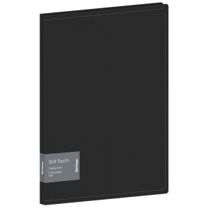 Папка файловая 20 вкладышей Berlingo Soft Touch (А4, 17мм, 700мкм, пластик) черная (DB4_20980)