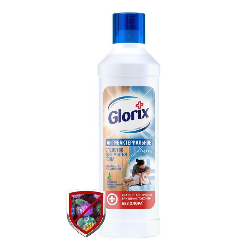 Средство для мытья полов Glorix &quot;Свежесть Атлантики&quot;, дезинфицирующее, 1л (602277)