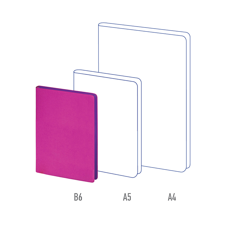 Ежедневник недатированный В6 Berlingo Fuze (136 листов) обложка кожзам, фуксия, цв.срез (UD0_87604), 20шт.