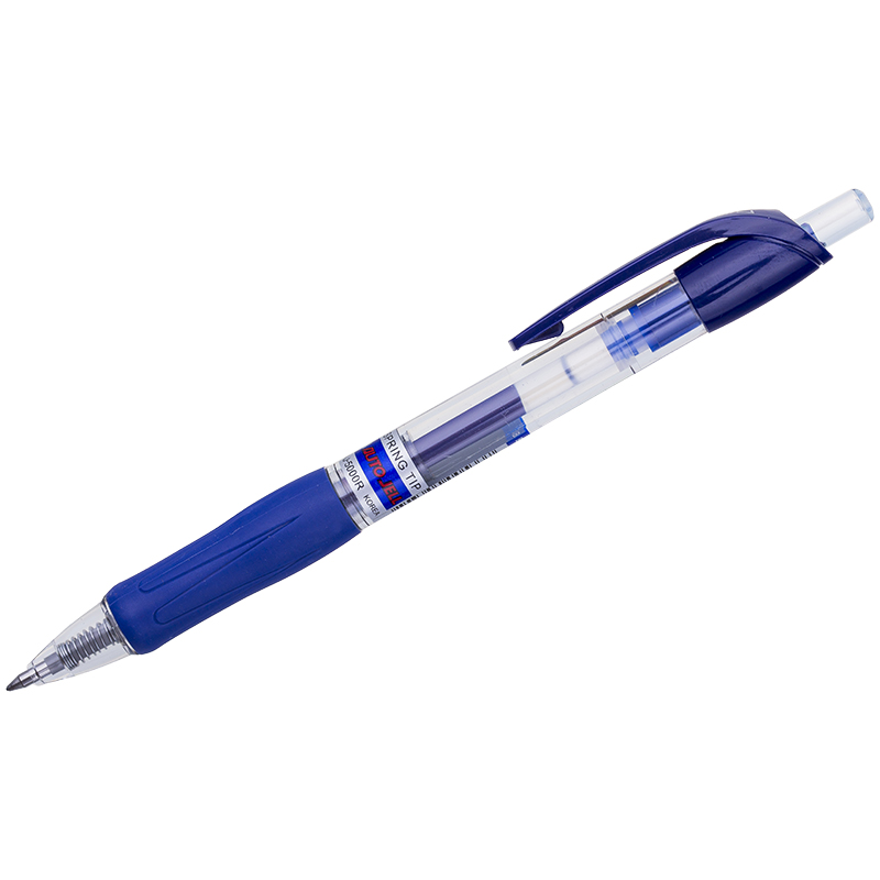 Ручка гелевая автоматическая Crown CEO Jell (0.7мм, синий, резиновая манжетка) 1шт. (AJ-5000R)