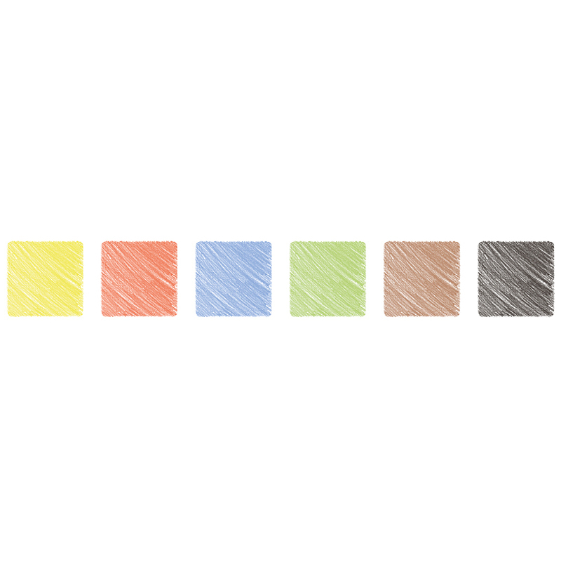 Карандаши цветные 6 цветов ArtSpace &quot;Лесные жители&quot; (L=177мм, D=7мм, 3гр) картон. уп., европодвес (CP_41024)