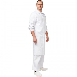 Униформа Халат для пищевого производства универсальный у17-ХЛ, белый (размер 60-62, рост 170-176)