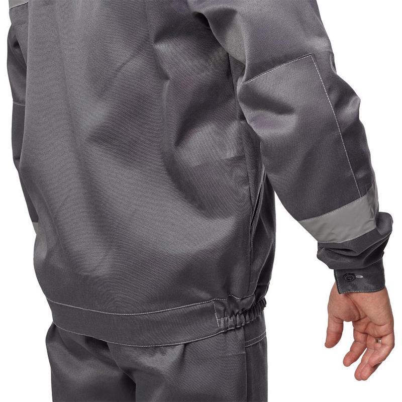Спец.одежда летняя Костюм мужской л22-КПК, куртка/полукомбинезон с СОП, темно-серый/светло-серый (размер 52-54, рост 194-200)
