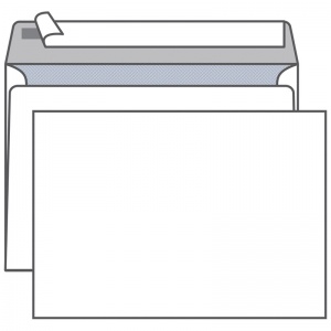Конверт почтовый C4 KurtStrip (229x324, 90г, стрип) белый, 50шт. (С40.10.50)