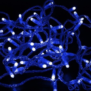 Гирлянда светодиодная Нить линия синий свет, 100 светодиодов (10 м)
