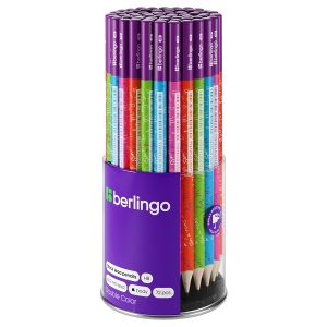 Карандаш чернографитный (простой) Berlingo Double color (НВ, без ластика, заточенный) 1шт. (BP00840)
