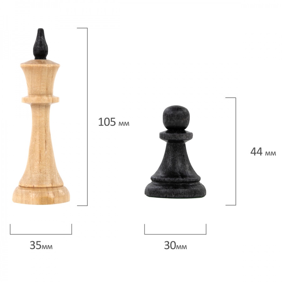Игра настольная Шахматы Золотая сказка, турнирные, деревянные, большая доска 40х40см
