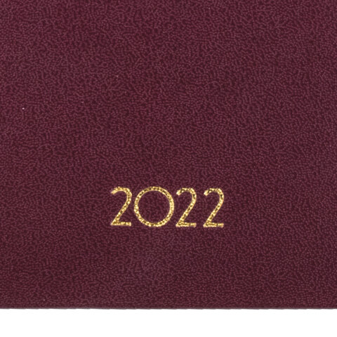 Еженедельник датированный на 2022 год А6 Brauberg Select (64 листа) обложка балакрон, красный, 3шт. (112892)