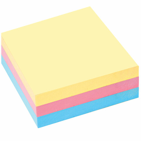 Стикеры (самоклеящийся блок) Staff, 75x75мм, 3 цвета, 300 листов (127146)