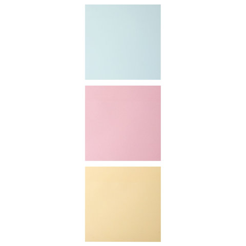 Стикеры (самоклеящийся блок) Brauberg, 76x76мм, 3 цвета пастель, 150 листов (124808), 12 уп.