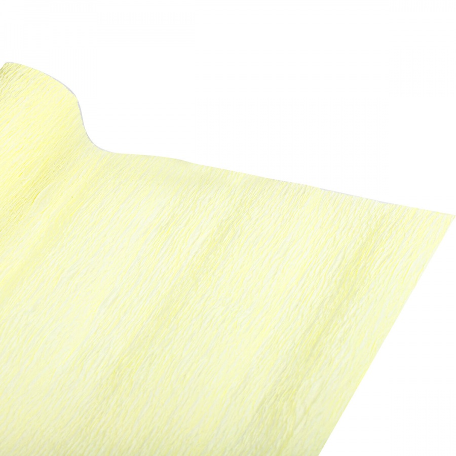 Бумага цветная крепированная Остров сокровищ, 50x250см, лимонная, 110 г/кв.м, в рулоне, 4 листа (112541)