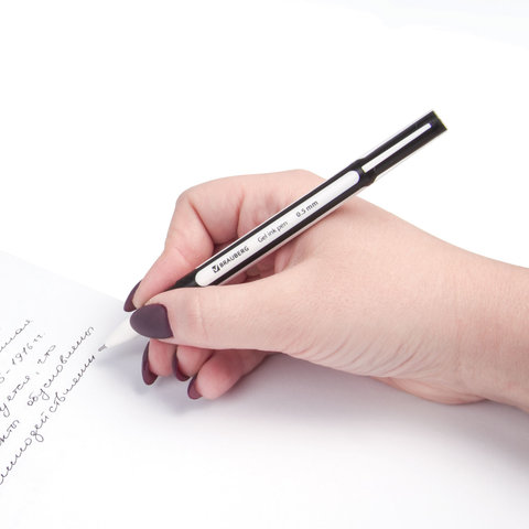 Ручка гелевая Brauberg Contract (0.35мм, черный, игольчатый наконечник) 1шт. (141185)