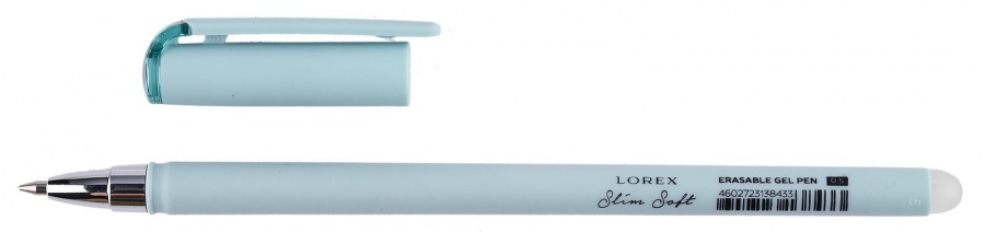 Ручка гелевая Lorex Pastel Slim Soft (0.4мм, синий, стираемая, прорезин. корпус) 1шт.