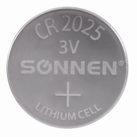 Батарейка Sonnen CR2025 (3 В) литиевая (блистер, 20шт.) (451973)