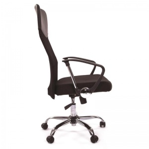 Кресло руководителя Chairman 610 CH, ткань черная, хром (7001685)