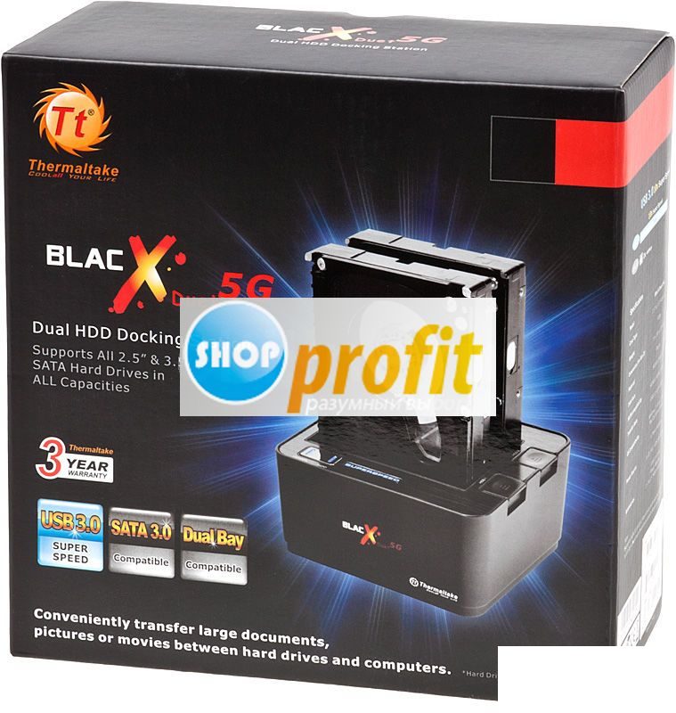 Док-станция для HDD Thermaltake BlacX Duet 5G ST0022E, черный (ST0022E)