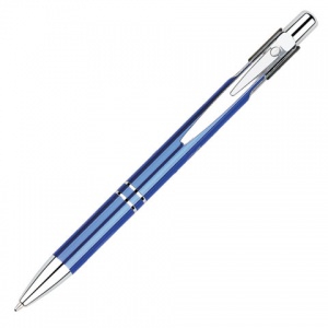 Ручка шариковая автоматическая Brauberg Dragon (бизнес-класса, серебристые детали, 1мм, синий цвет чернил) 1шт. (141438)