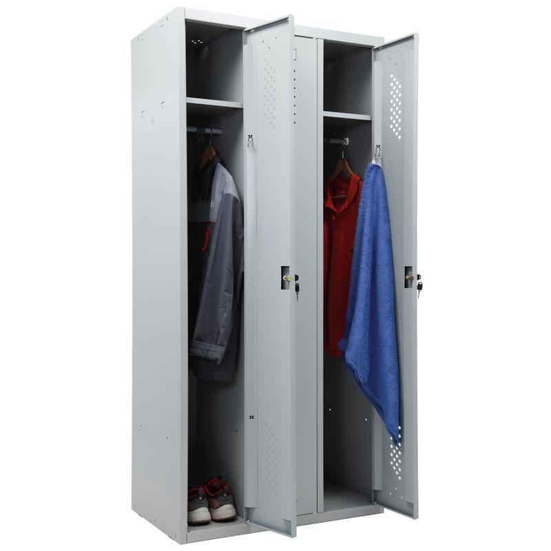 Шкаф для одежды металлический Практик Стандарт LS-31, 3 отделения