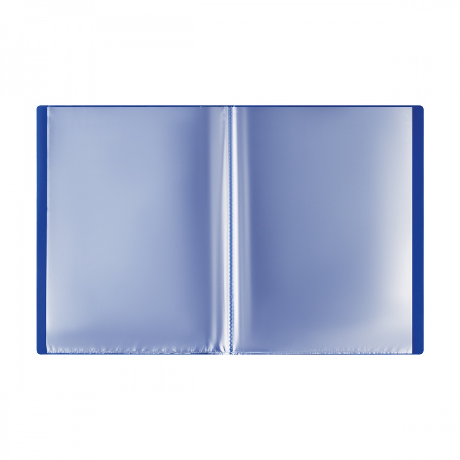 Папка файловая 10 вкладышей Стамм (А4, пластик, 9мм, 500мкм) синяя (ММ-32193)