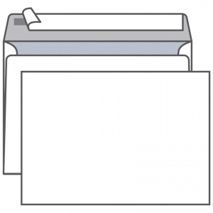 Конверт почтовый C4 KurtStrip (229x324мм, 100г, отрывная лента) белый, 500шт. (1657)
