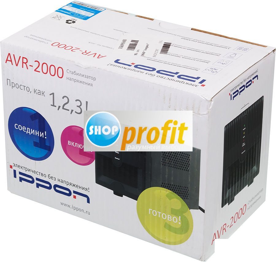 Стабилизатор напряжения Ippon AVR-2000, черный (9003-3005-00P)